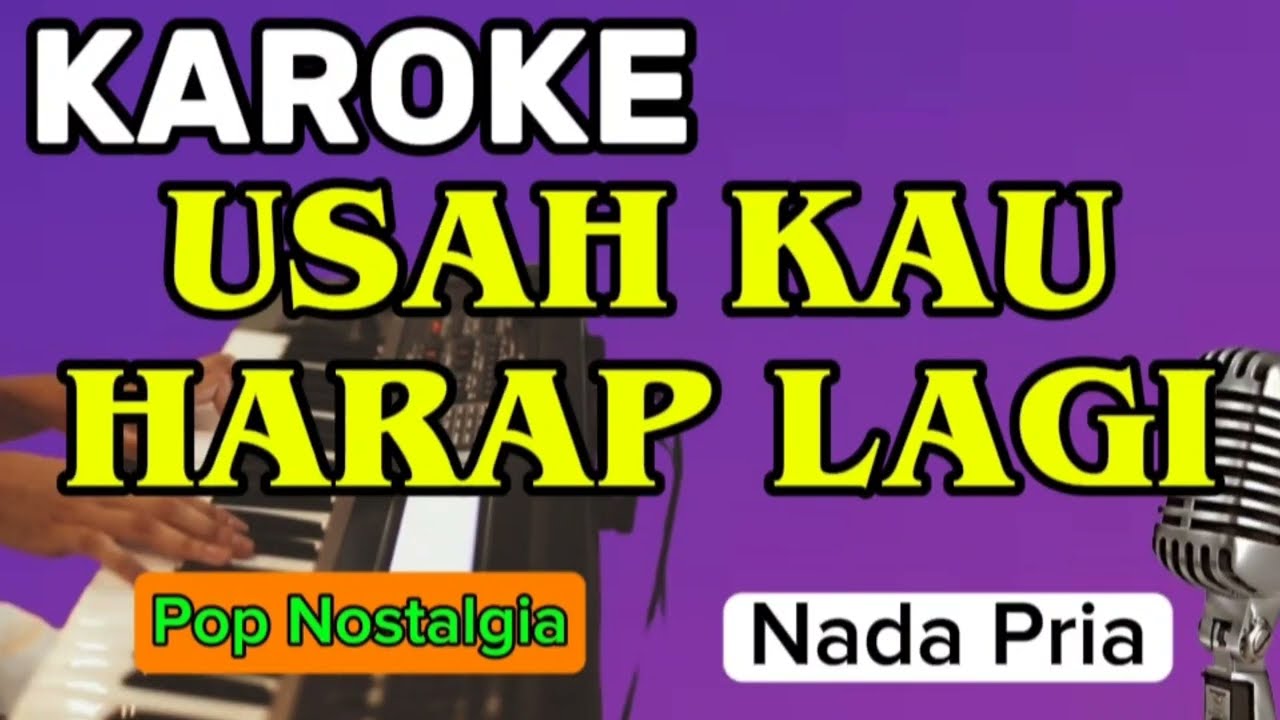 Karoke || USAH KAU HARAP LAGI || Nada Pria || Pop Nostalgia || The Mercy's