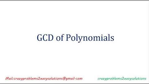 GCD of Polynomials