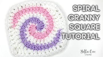 CROCHET: SPIRAL GRANNY SQUARE | Bella Coco Crochet | Easy Crochet Tutorial