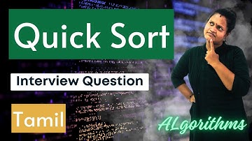 quick sort |Algorithm| JavaScript | Time Complexity | Space Complexity | Tamil | Learn in Tamil #LiT