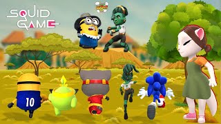 Minion Rush vs Talking Tom Hero Dash vs Subway Surfer vs om Nom: Run vs Sonic Dash~ SQUID GAME FUNNY screenshot 4