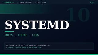 Linux Mastery - systemd Tutorial — Units, Timers, journald in 30 Minutes #10