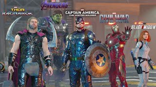 The Avengers vs MODOK with MCU Suits #2 - Marvel's Avengers Game (4K 60FPS)