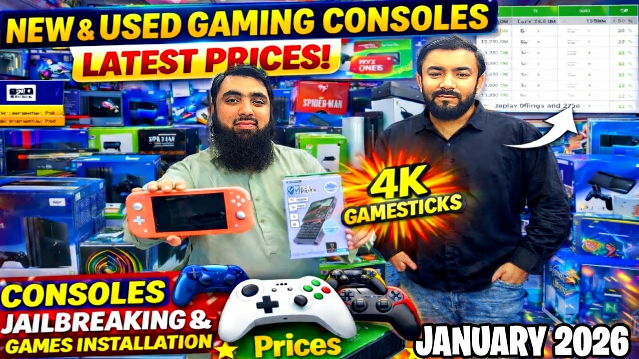 New Used Gaming Consoles,Games,Controllers,4K Gamesticks,Jailbreaking Latest Prices On January 2026.