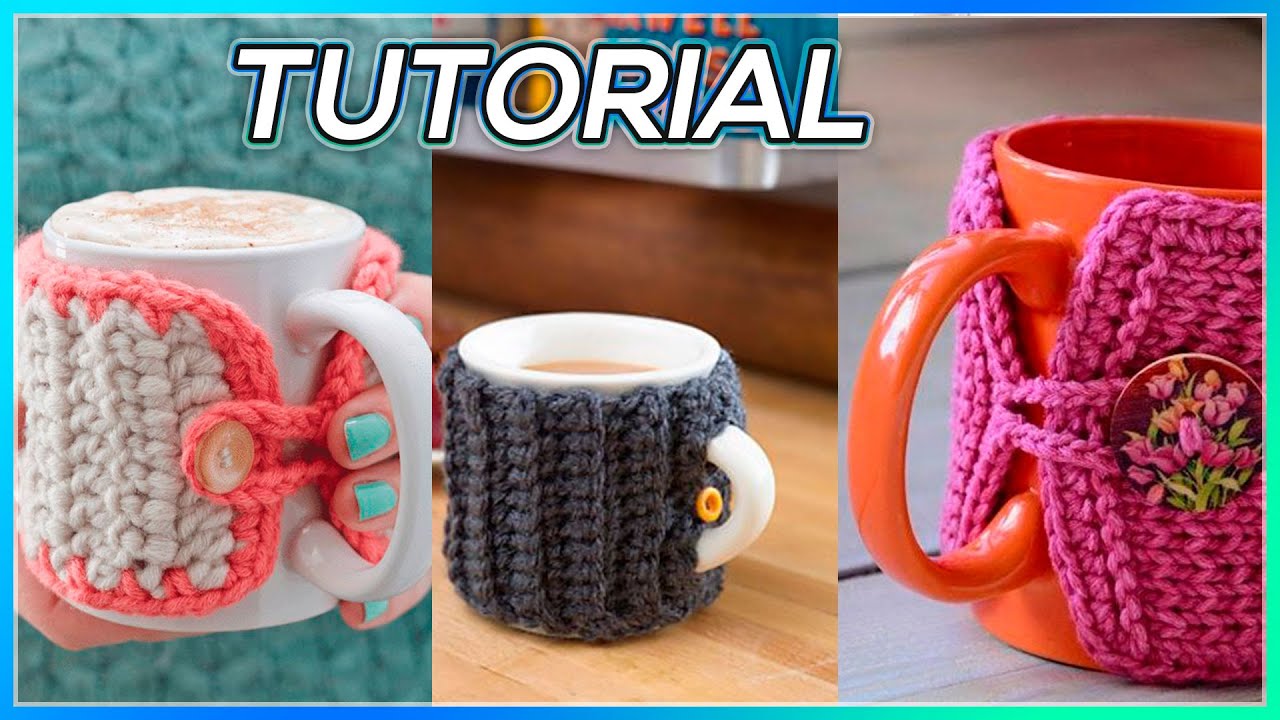 ESPECTACULAR paso a paso de Forro para Taza Tejido a Crochet mug cozy coaster
