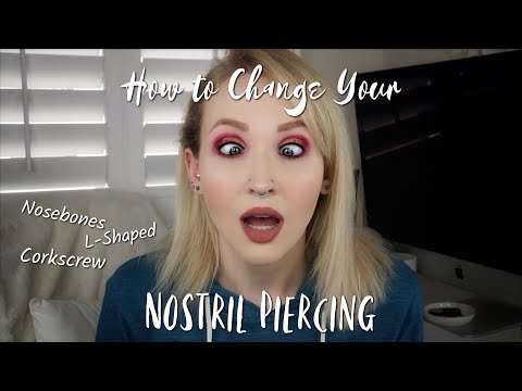 Como mudar a sua narina PIERCING | Nosebone, L-Shaped, e Corkscrew