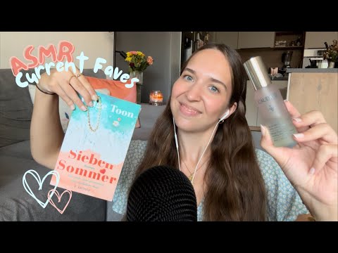 ASMR Current Favorites 🍑🩵 | body care, perfume, jewelry & more (Tapping, Scratching, Whisper Ramble)