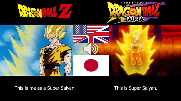 Goku's Super Saiyan transformations Z/GT and DAIMA side-by-side comparison [JP and EN dubs]