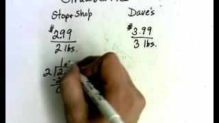 Comparing unit rates