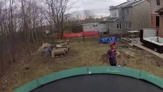 Pov Backflips On Trampoline With Gopro Hd Hero!