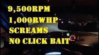 1000rwhp 9,500rpm 4 Rotor Nightrun Screaming!