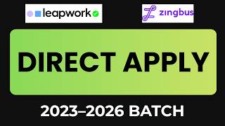 Leapwork Hiring 20232026 Batch Zingbus Hiring Freshers Off Campus Drive 2026