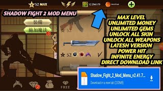 Shadow Fight 2 Mod Apk/52 Max Level/Unlimited Money And Gems/All Weapon Unlocked/Vip Mod