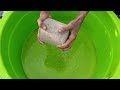 Gritty hard cement water crumbling ♥️✨#satisfyingasmr #clay