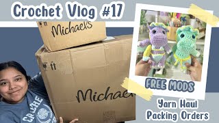 Cozy Crochet Vlog#17 | Yarn Haul | Packing Orders | Free Mods |