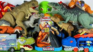 Unboxing Review ASMR Jurassic World Toys Colorful Dinosaur T-rex D-rex Giga Spino Smashers Rocket