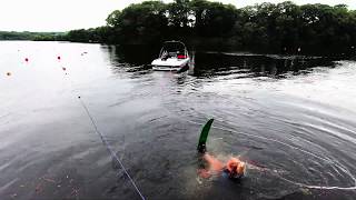 Waterski deep water start | Eileen from Cork Powerboat & Waterski Club