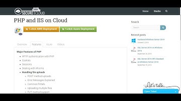Hardened PHP and IIS on Windows Server 2012 R2 - Deploy on Azure , AWS and Google Cloud Platform.