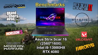 Asus ROG Strix Scar 16 (G634JZ NM057WS) RTX 4080 Gaming Benchmarks