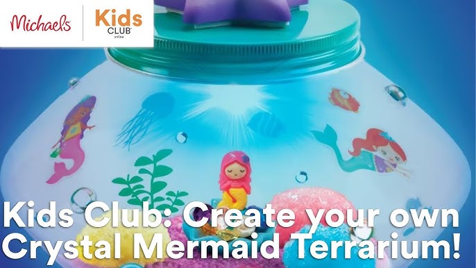 Mermaid Light Up Terrarium Kit for Kids I DIY Mermaid Toys Craft Kits for  Kids I Night Light for Kids Crystal Growing Kit I Terrarium Jar Christmas