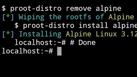 Install Alpine in termux via proot-distro