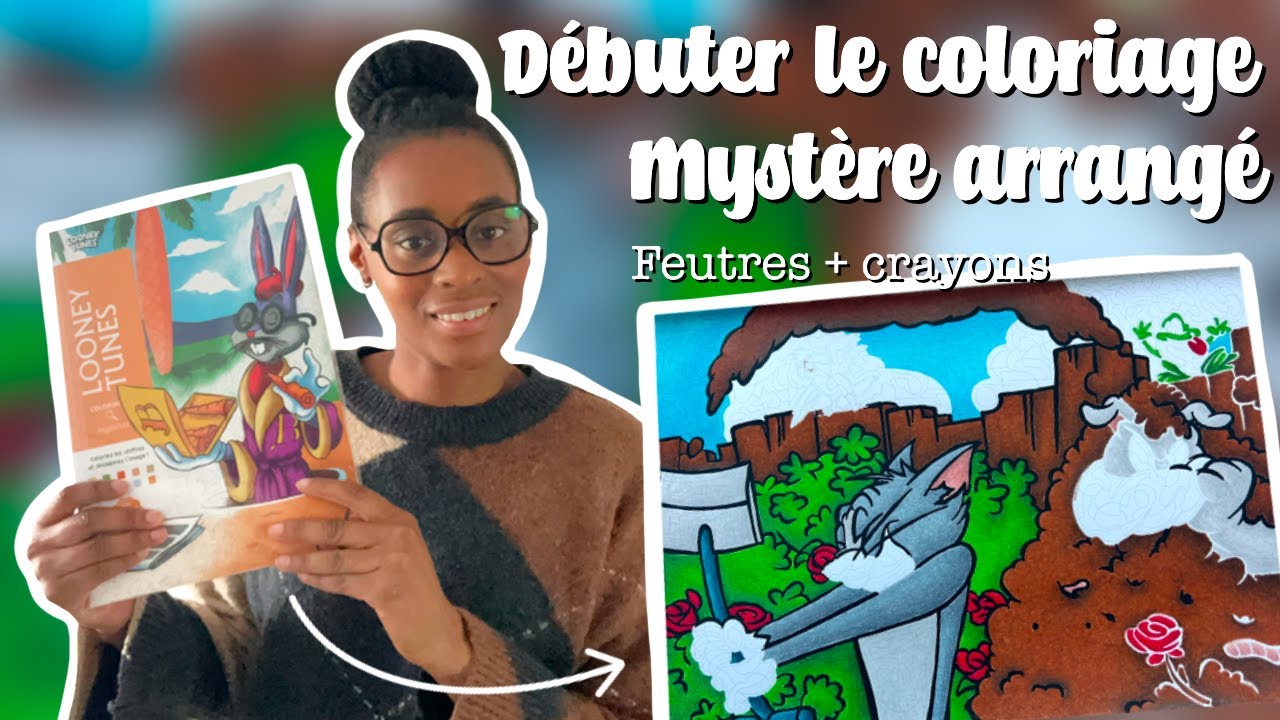 Débuter le coloriage mystère arrangé au feutre à eau + Crayon [TUTO 🖍️]