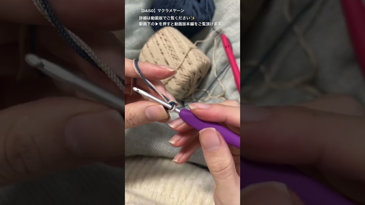 【DAISO】マクラメヤーン二本どり【購入品紹介・100均毛糸】