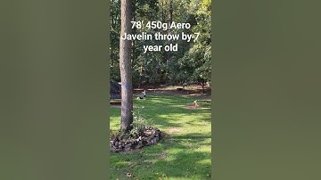 7 year old throwing 450g Aero Javelin 78 feet #javelin #trackandfield