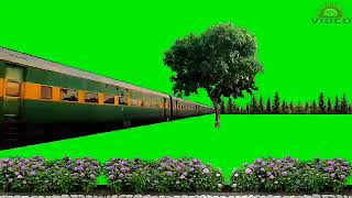 Green Screen Running Train