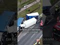Ref:UmLG6bXC-Ec Vrachtwagens botsen op elkaar op de n65 | #shorts