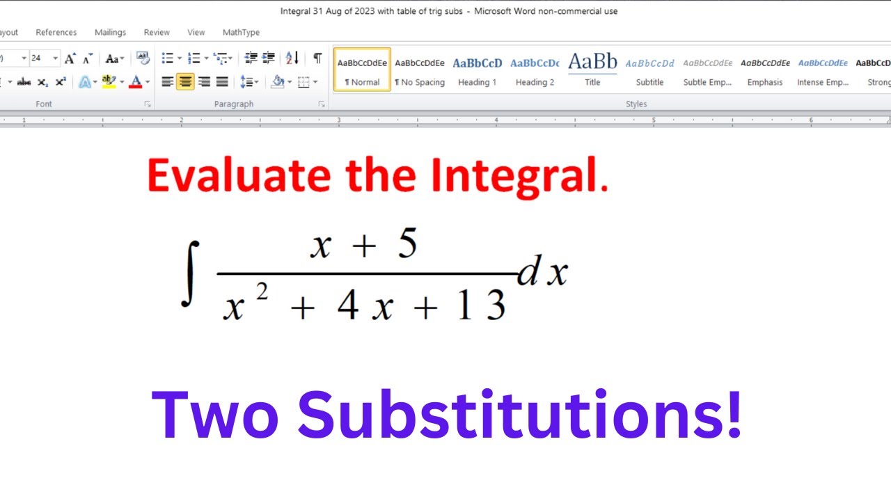 The Integral Of x 5 x 2 4x 13 YouTube the-integral-of-x-5-x-2-4x-13-youtube