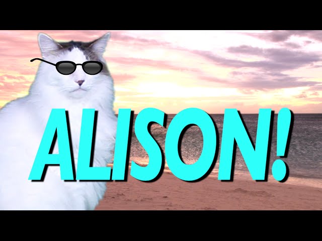 HAPPY BIRTHDAY ALISON! - EPIC CAT Happy Birthday Song
