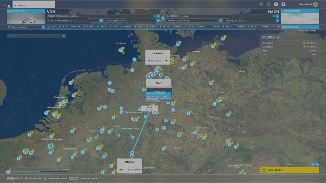 FS2020 Tutorial: Simbrief bzw Navigraph Flugplan Eingabe auf der Weltkarte - German Stream
