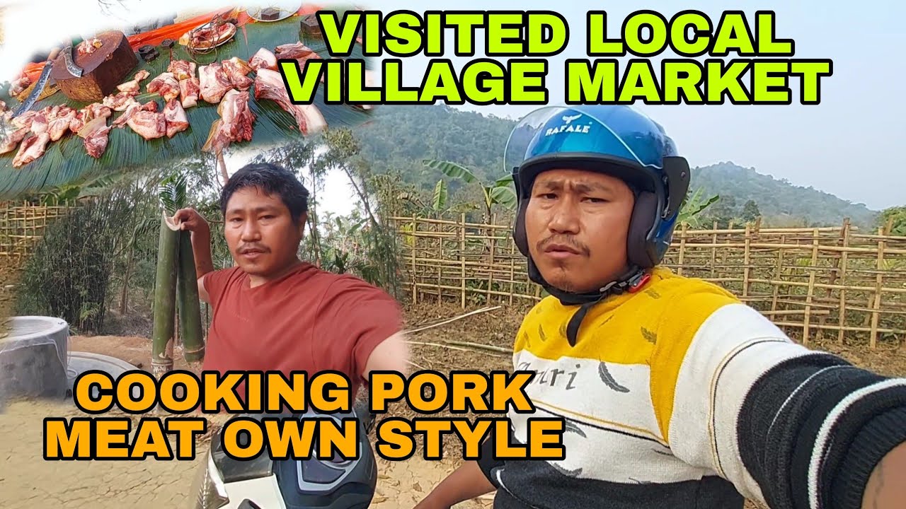 Visiting the Local Village Market | Cooking Pork Meat in My Own Style | Village Life Vlog