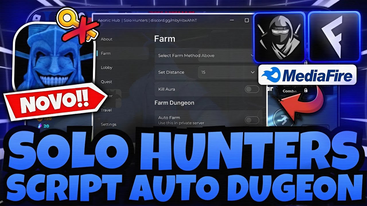 [UPD 🐉] Solo Hunters SCRIPT *SEM KEY* - Kill Mobs, Inf Stats & Auto Farm!! (PC & Mobile) + 2026!!