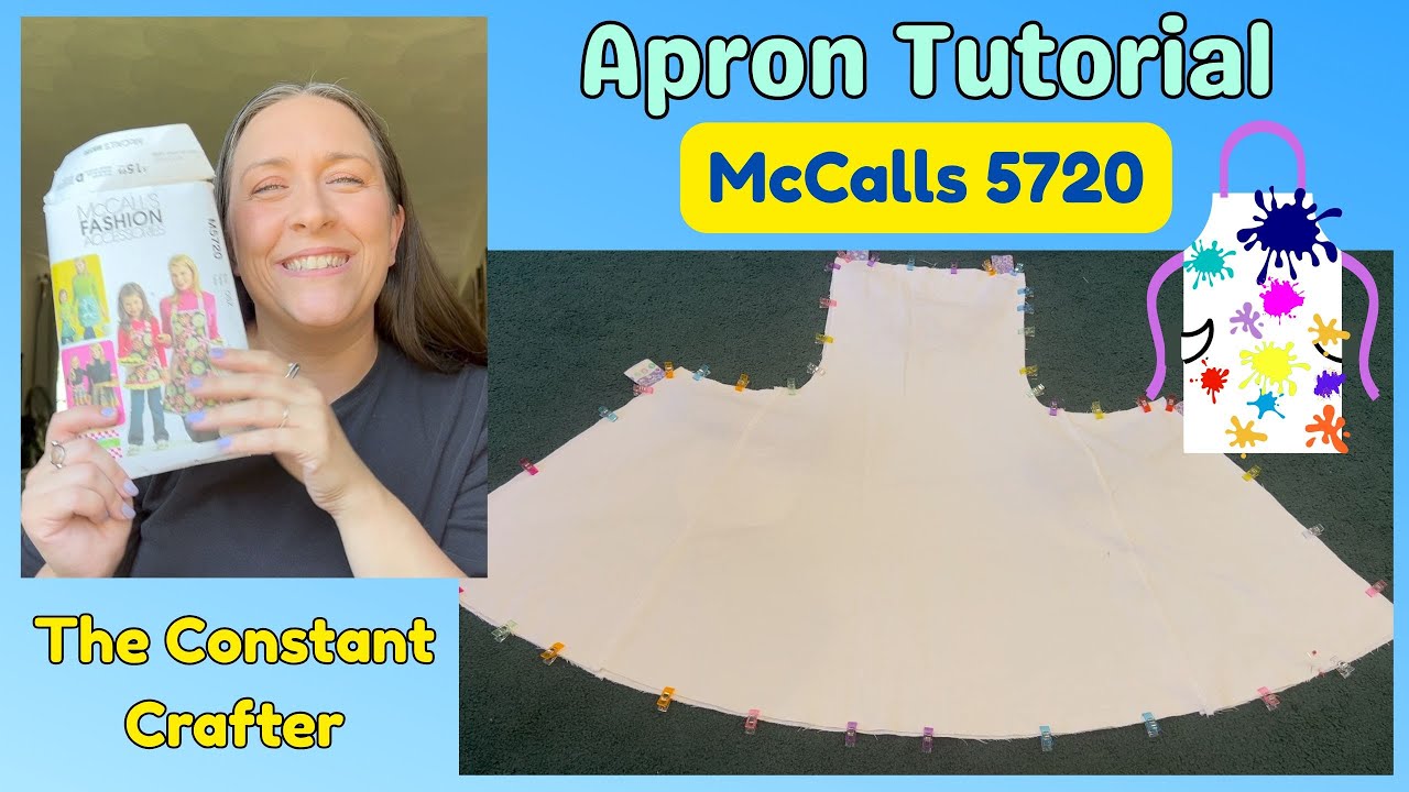 Apron Tutorial using McCALLS 5720 Pattern! Double Lined and Personalized!