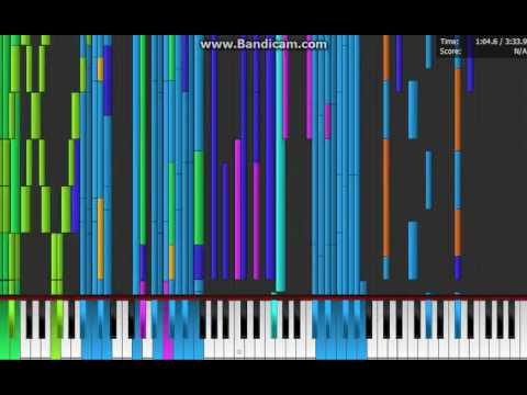 Piano From Above: Bad Apple!! 1.000.000 notes Black Remix by TheSuperMarioBros2 r.a.dickey