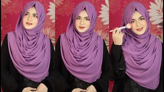 Chest Covering Chiffon Hijab Style With Burqa Ep- 3Chiffon Freak Muna