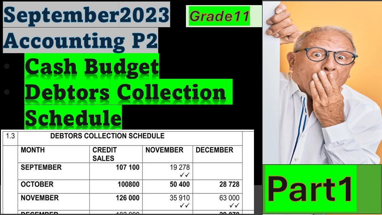 Grade 11 Accounting P2|Debtors Collection Schedule |Cash Budget |Sept 2024 Exam |SAAccountingSupport