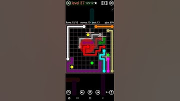 How To Solve Flow Free Star Field Pack Level 37 12x12 Hard Board Walk Through Solution Walkthrough
