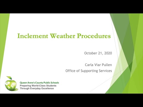 QACPS Inclement Weather Procedures Update 2020