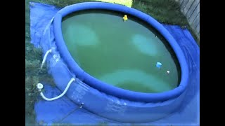 A draining experience! How to drain a Summer Waves quick set pool!