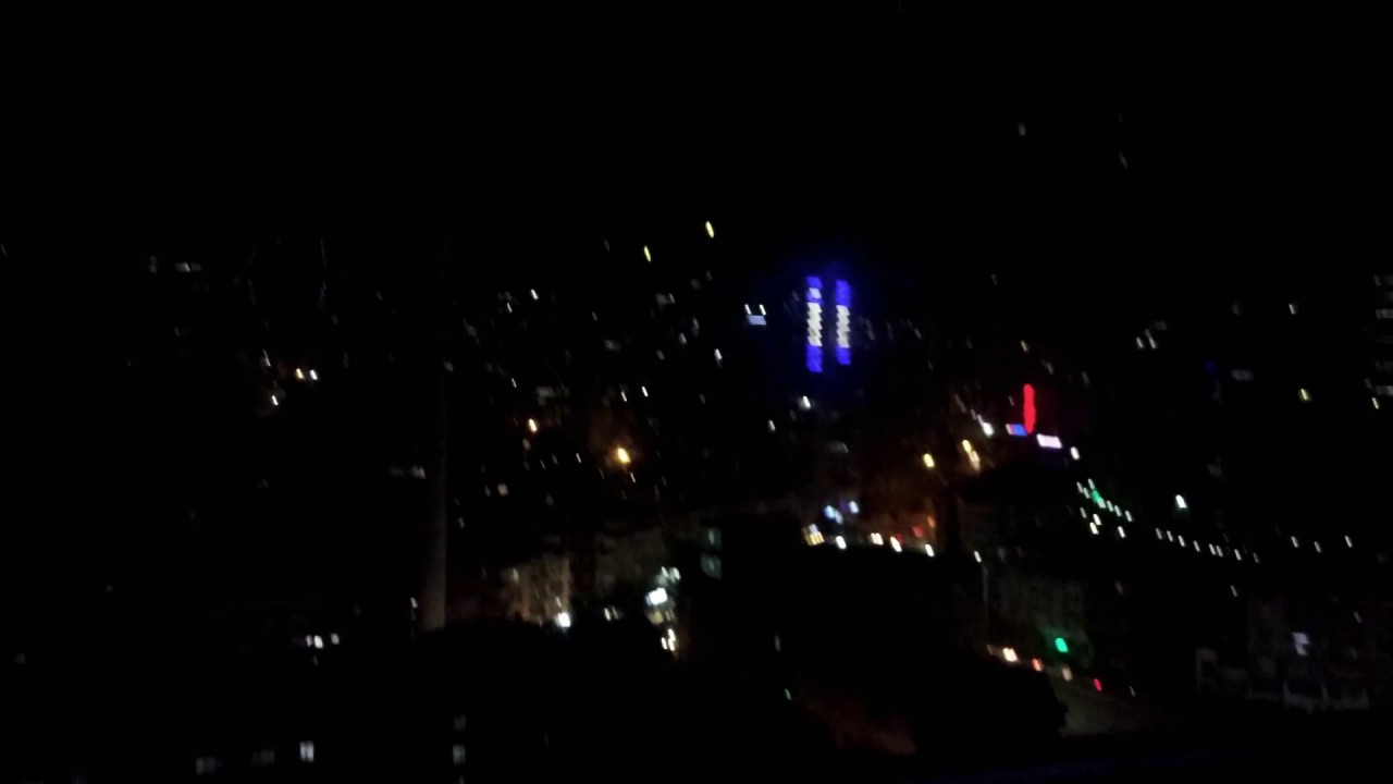 Şentepe teleferik gece 2. İle 3. Durak arası Rüzgarlı