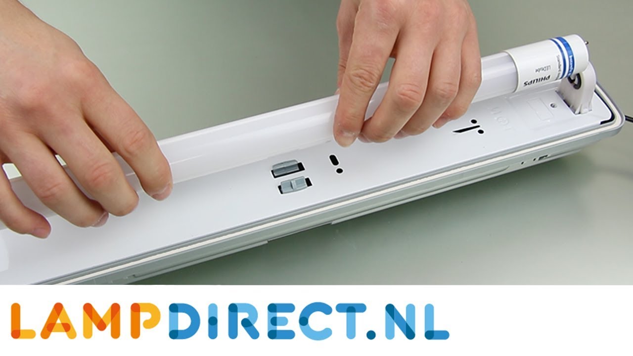 TL Buis zonder vervangen door LED Buis (elektronisch VSA) | Lampdirect.nl - YouTube