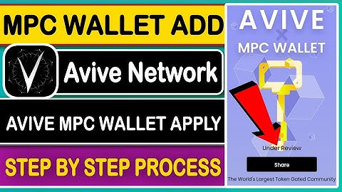 Avive Network MPC Wallet Apply | Avive Network Wallet Update | Avive Wallet Apply | Rizwan Blouch