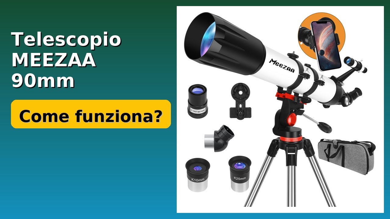 RECENSIONE (2025) : Telescopio MEEZAA 90mm Professionale. DETTAGLI ESSENZIALI