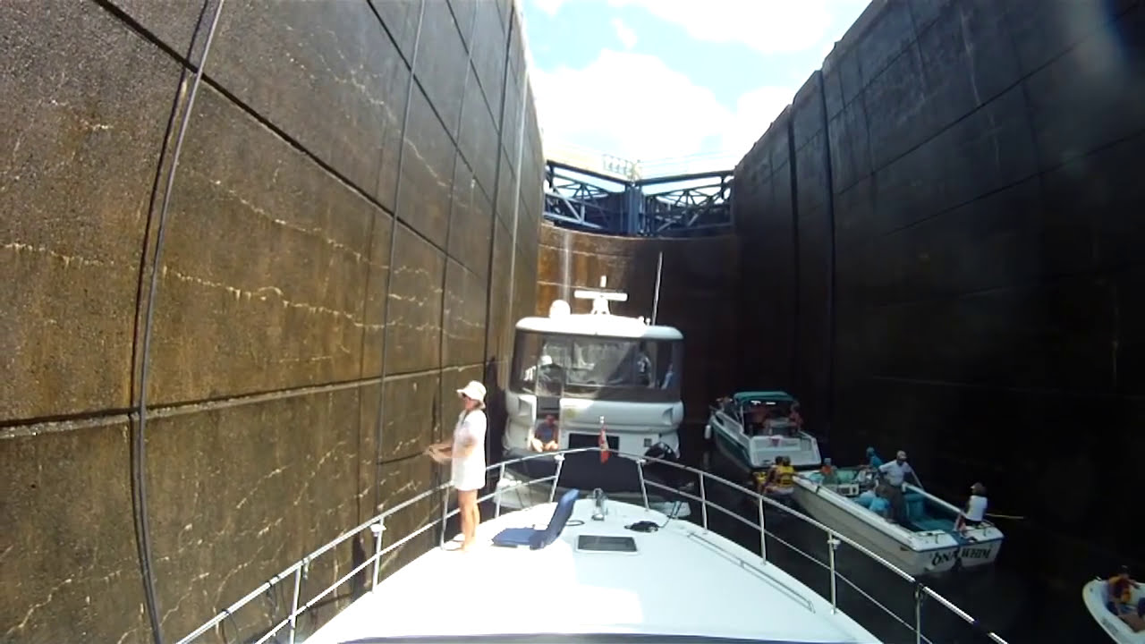 boating through lock 43 - youtube