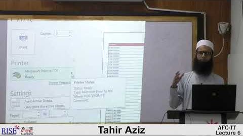 CA AFC 04 IT by Sir Tahir Aziz Lecture # 05 (MS Excel)