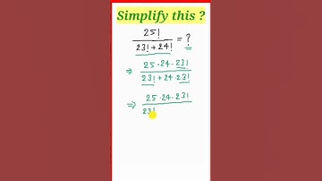 Simplifying Factorials/Simplification tricks #shorts #youtubeshorts