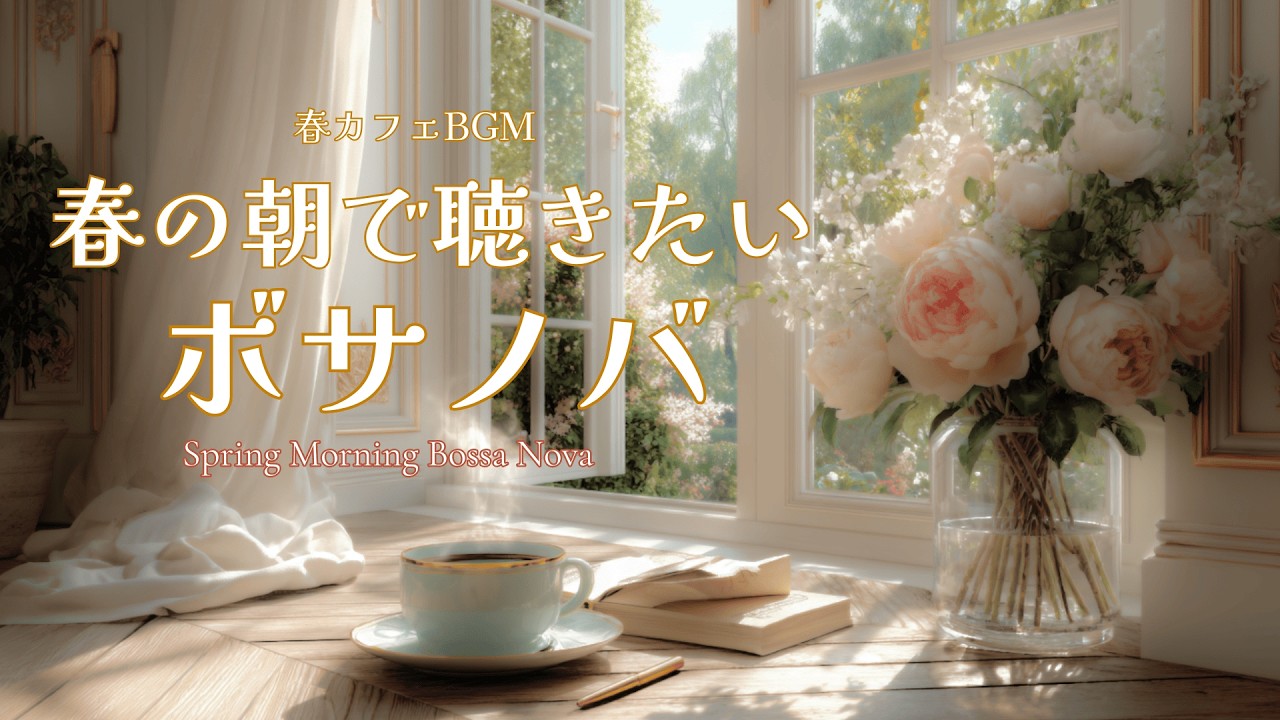 【春カフェBGM】心がふっと軽くなる、朝時間を優しく整える。窓辺の陽だまりと聴くボサノバ